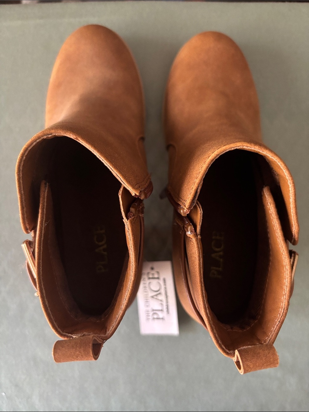 The Children's Place Girls' Brown Ankle Boots with Side Buckle